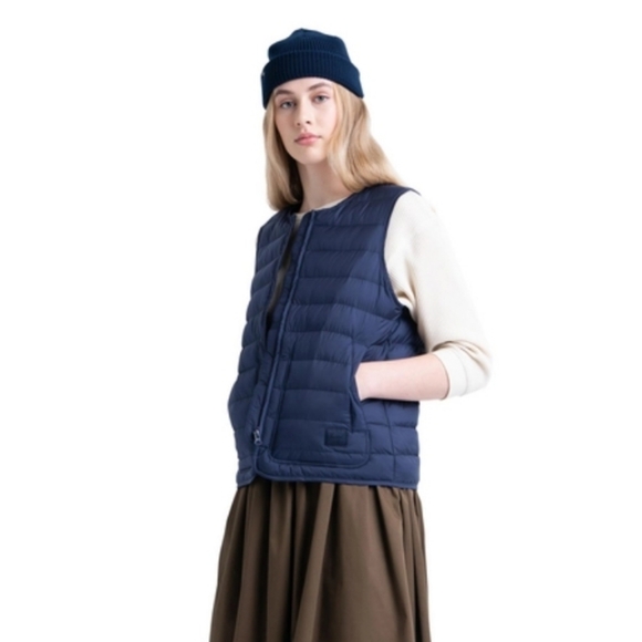 Herschel Supply Co. Jackets & Blazers - Herschel Supply Co. CP Navy Blue Featherless Quilted Puffer Vest Unisex Size L